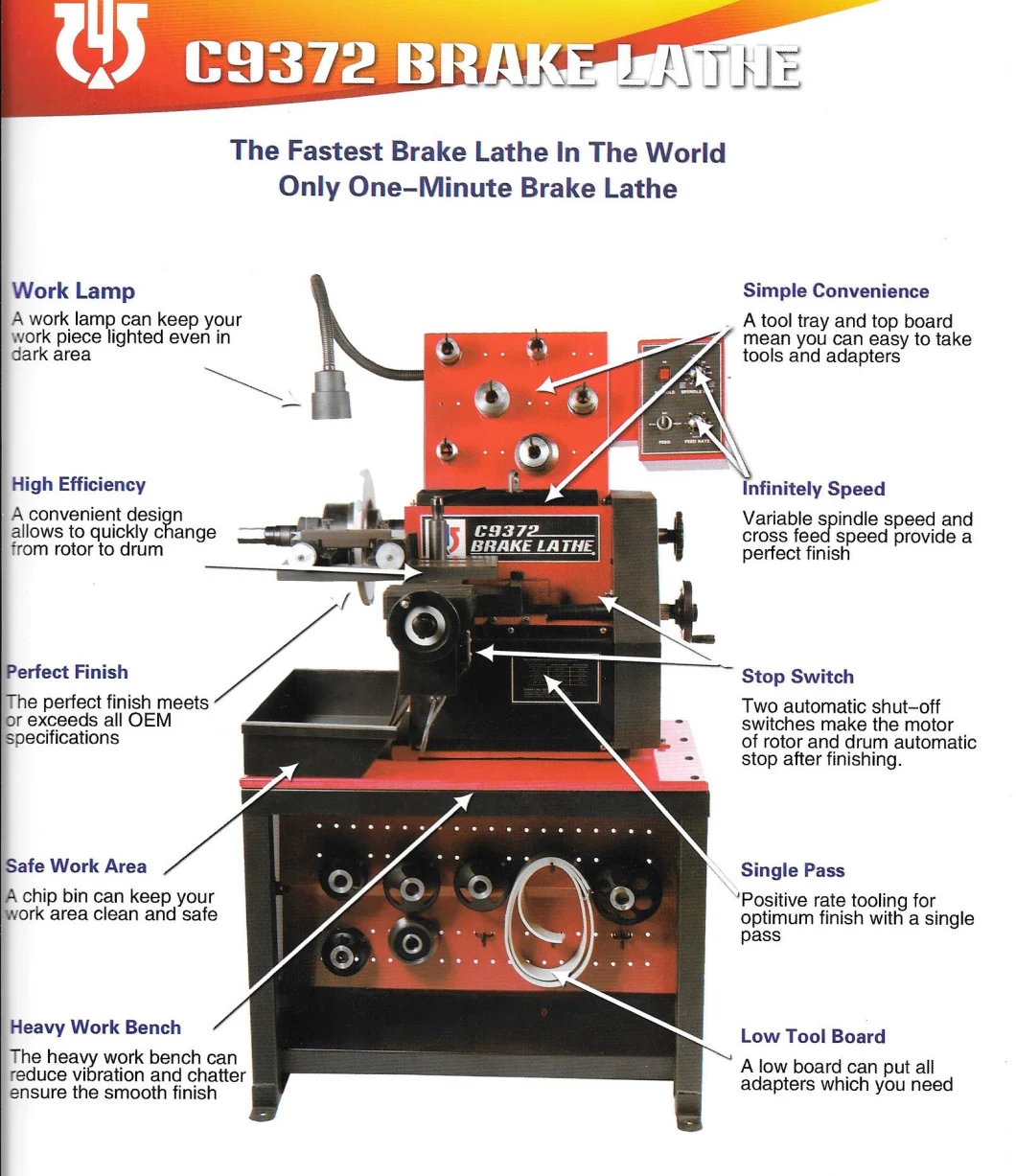 Auto Brake Drum and Disc Cutting Brake Lathe