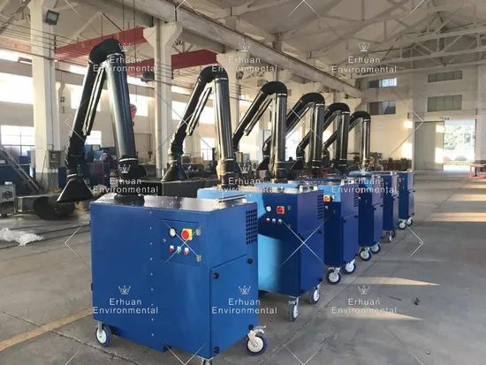 Collecteur portatif mobile de poussière de soudure de filtration de fumée de soudure de robot industriel